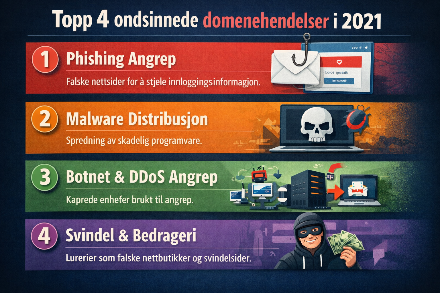 Topp 4 ondsinnede domenehendelser i 2021